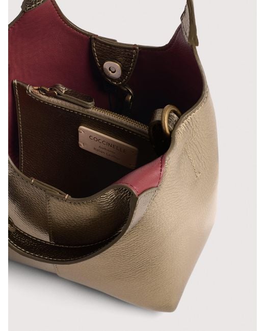 Coccinelle Natural Grained Leather Handbag C-Easy Small