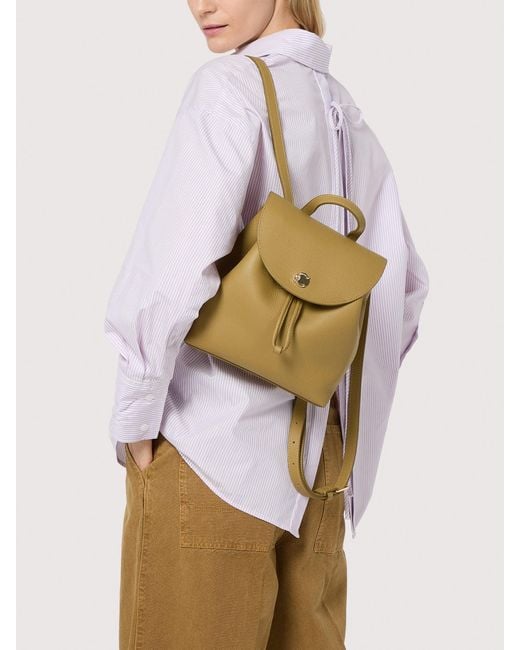 Coccinelle Black Grained Leather Backpack Nikla Mini