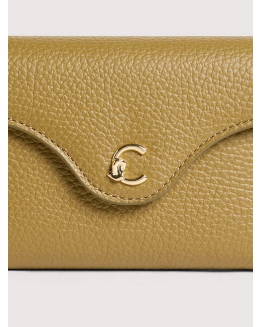 Coccinelle Natural Medium Grained Leather Wallet C-Me Medium