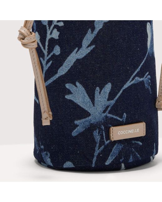 Svuota borse in Tessuto denim stampa lumen Slice Denim Lumen print di Coccinelle in Blue