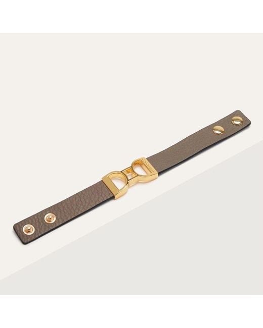 Coccinelle Multicolor Grained Leather Bracelet Arlettis Ribbon
