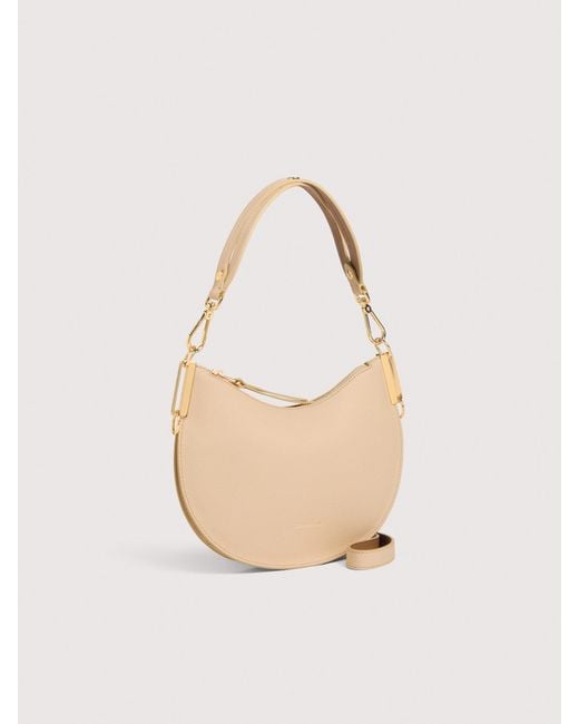 Coccinelle White Two-Sided Leather Shoulder Bag Sunup Small