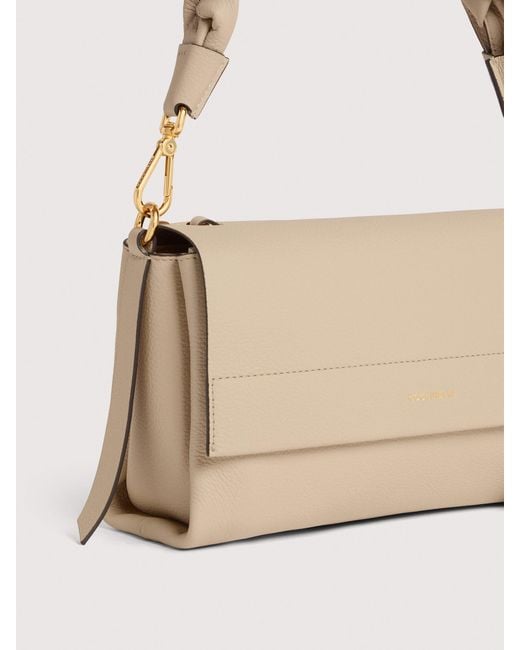 Coccinelle Natural Two-Sided Leather Shoulder Bag Boheme Small