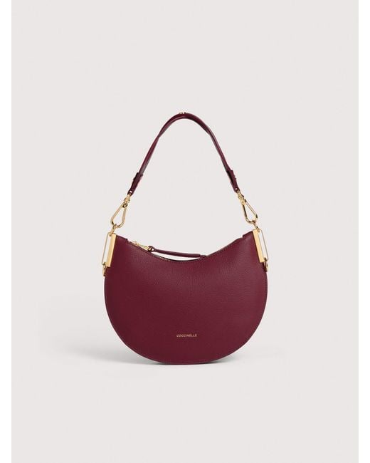 Coccinelle Pink Schultertasche Aus Doubleface-Leder Sunup Small