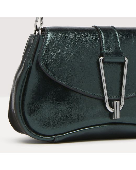 Coccinelle Black Pearl Leather Handbag Himma Pepita Small