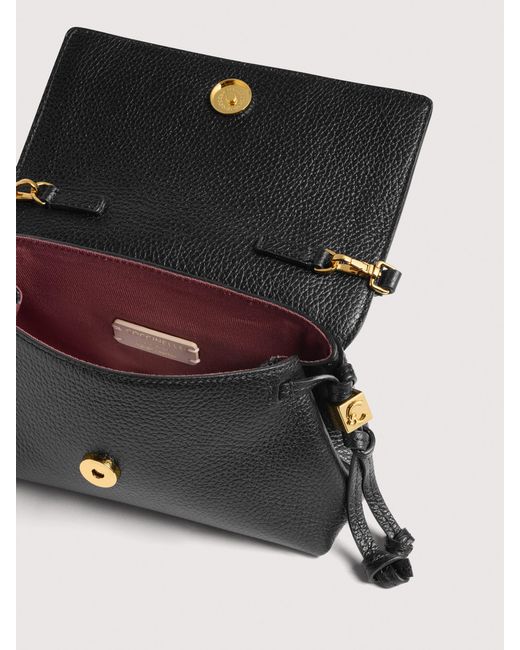 Coccinelle Black Grained Leather Minibag Thess Mini