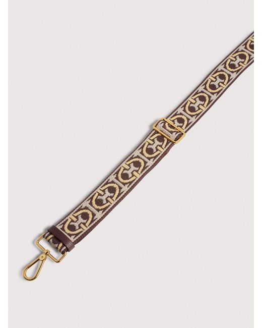 Coccinelle White Jacquard Fabric Shoulder Strap Monogram