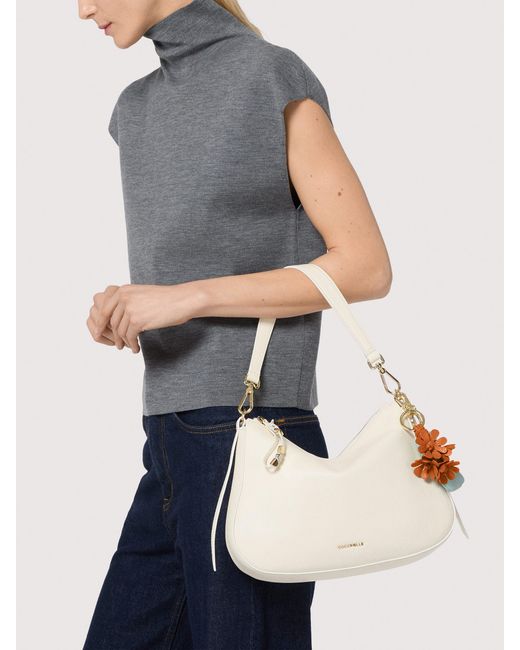 Coccinelle Natural Grained Leather Key Holder C-Me Softy