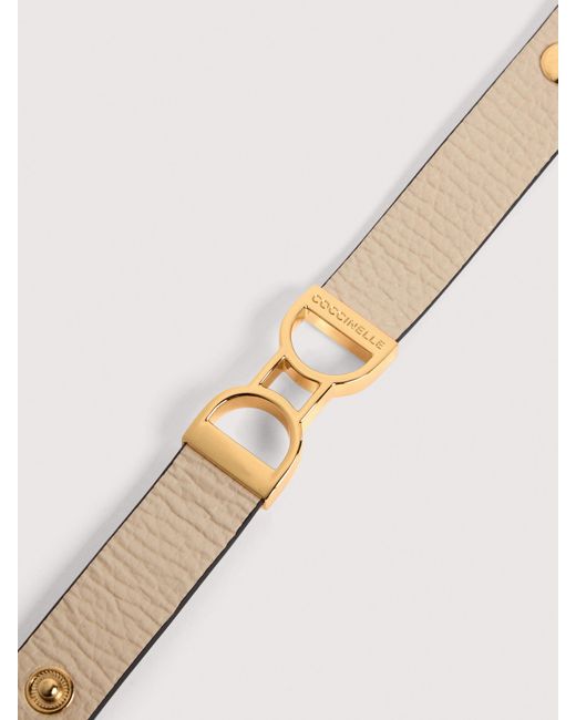 Coccinelle Multicolor Grained Leather Bracelet Arlettis Ribbon