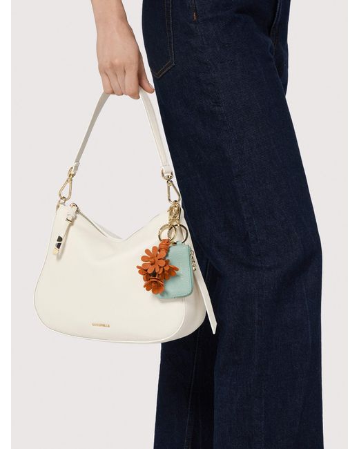 Coccinelle Natural Grained Leather Key Holder C-Me Softy