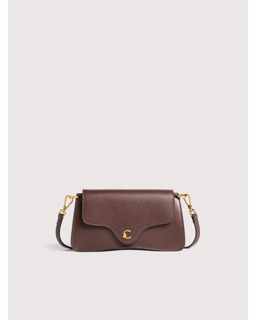 Coccinelle Brown Smooth Calf Leather Minibag C-Me Mini