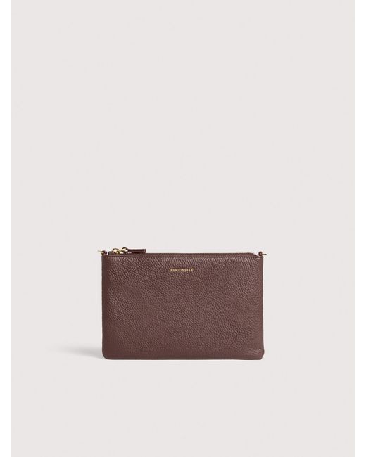 Coccinelle Brown Grained Leather Crossbody Bag Best Crossbody Mini