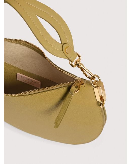 Coccinelle Natural Two-Sided Leather Shoulder Bag Sunup Large