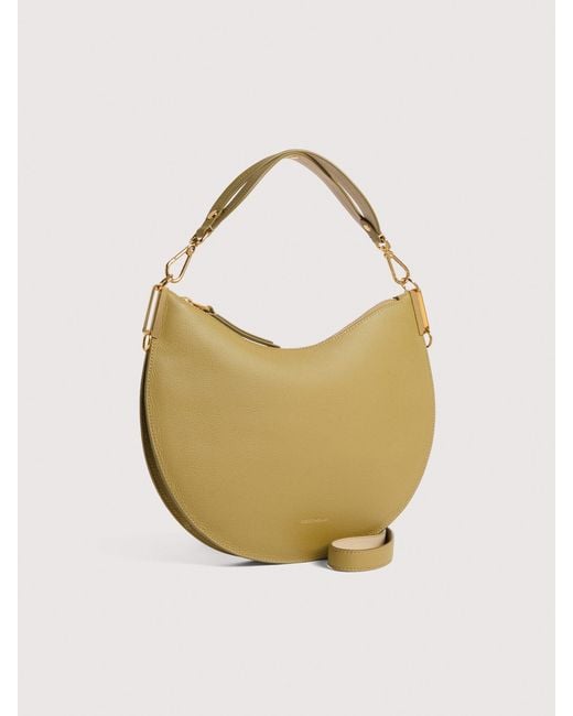 Coccinelle Natural Two-Sided Leather Shoulder Bag Sunup Medium