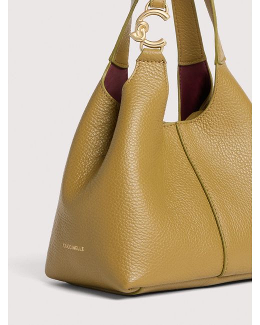 Coccinelle Metallic Grained Leather Handbag C-Easy Small