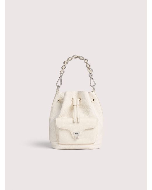 Coccinelle Natural Shells Textured Fabric Bucket Bag Beat Generation Small