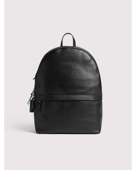 Coccinelle Black Grained Leather Backpack Smart To Go Large