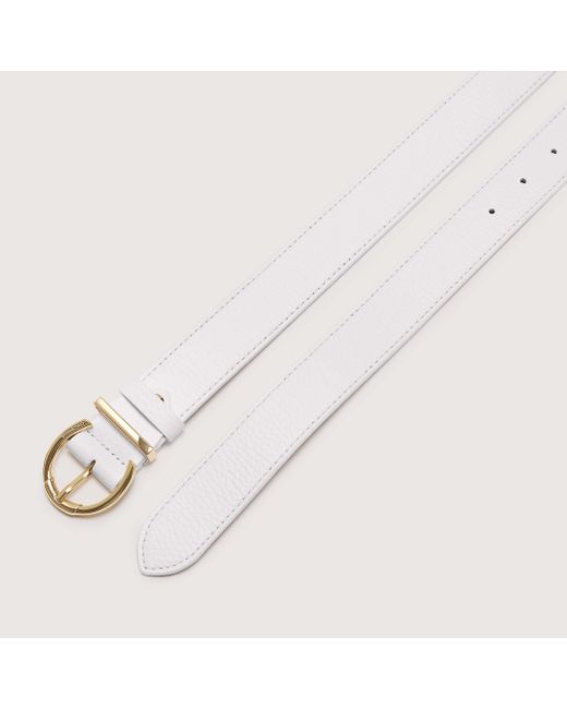 Coccinelle Natural Grained Leather Belt Beth