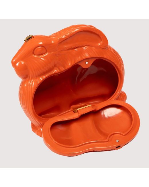 Coccinelle Orange Umhängetasche aus rückgewonnenem Kunststoff und genarbtem Leder Rabbit Bag