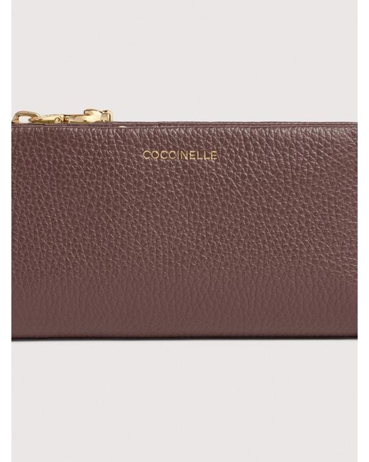 Coccinelle Brown Medium Grained Leather Wallet C-Me Large