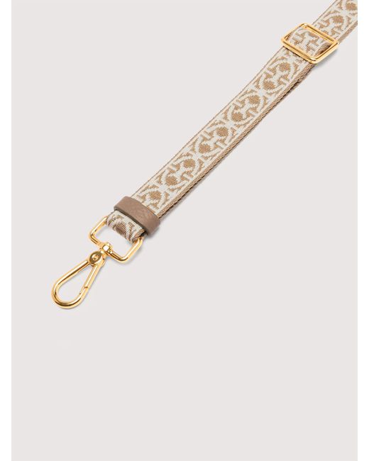 Coccinelle Metallic Fabric Shoulder Strap Monogram
