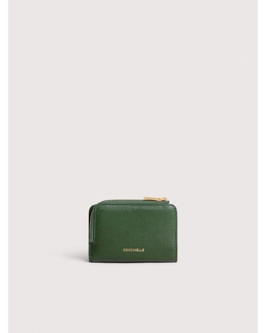 Coccinelle Green Smooth Leather Wallet C-Me Small