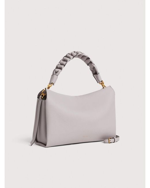 Coccinelle Natural Two-Sided Leather Shoulder Bag Boheme Medium