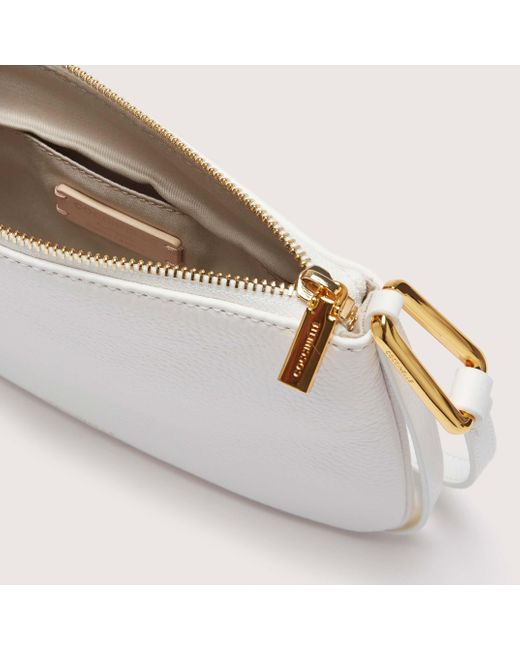 Coccinelle White Grained Leather Minibag Magie Small