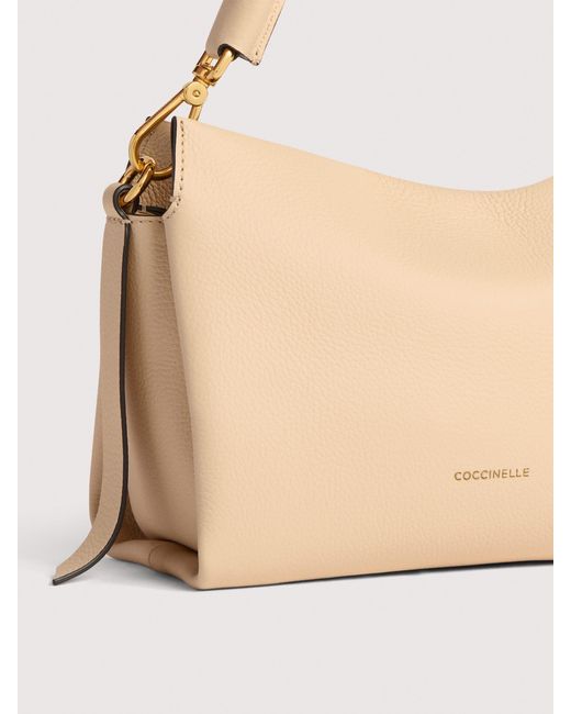 Coccinelle Natural Henkeltasche Aus Doubleface-Leder Boheme Small