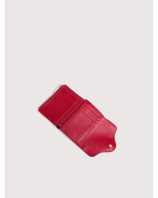 Coccinelle Pink Small Grained Leather Wallet C-Me Small