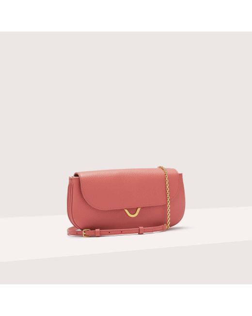 Coccinelle Red Grained Leather Minibag Dew