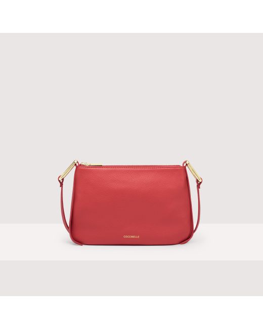 Coccinelle Red Grained Leather Minibag Magie Small