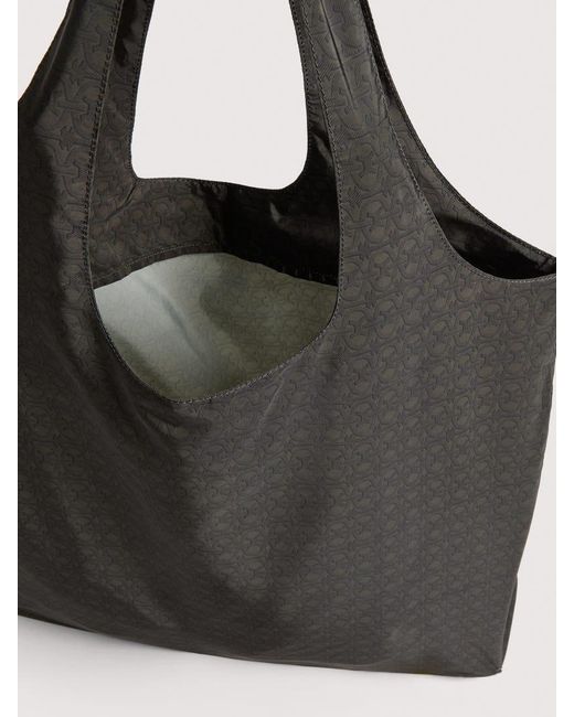 Coccinelle Black Monogram Nylon And Nylon Tote Bag Smart To Go Beat Medium