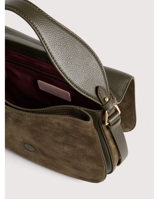 Coccinelle Multicolor Suede And Micro Grained Leather Handbag Mavery Medium