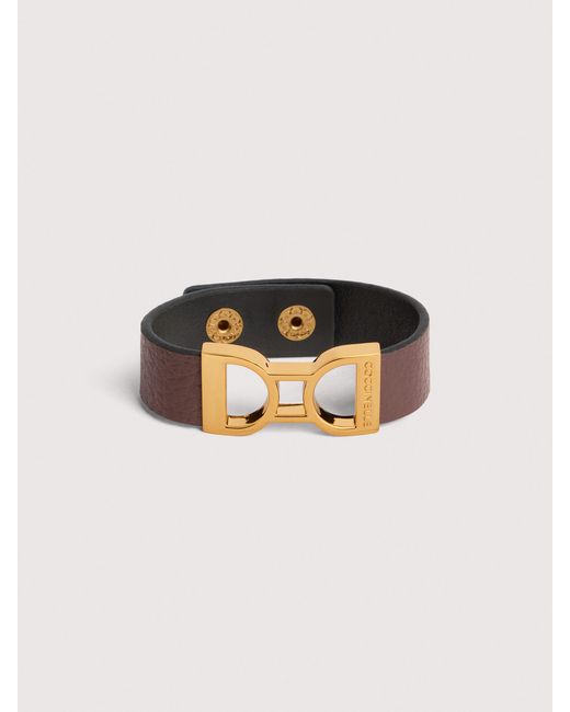 Coccinelle Multicolor Grained Leather Bracelet Arlettis Ribbon