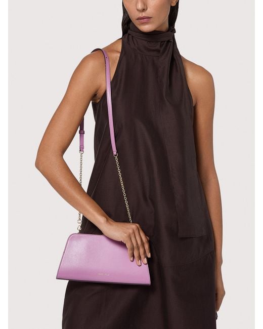 Coccinelle Pink Smooth Calf Leather Clutch Bag Liv Small