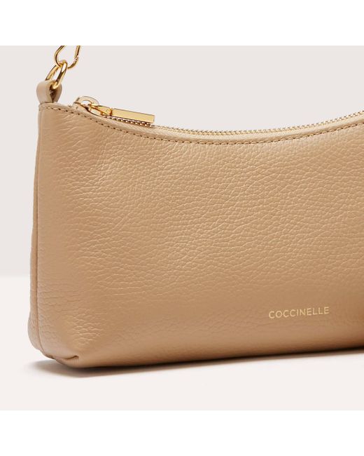 Coccinelle Natural Grained Leather Minibag Aura