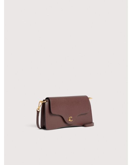 Coccinelle Brown Smooth Calf Leather Minibag C-Me Mini