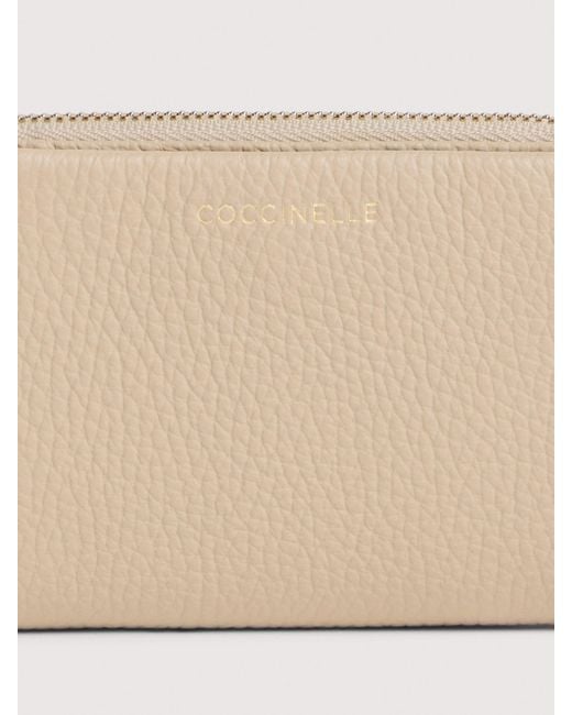 Coccinelle Natural Small Grained Leather Wallet C-Me Medium