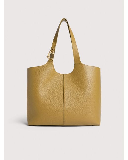 Coccinelle Natural Grained Leather Tote Bag C-Easy Large