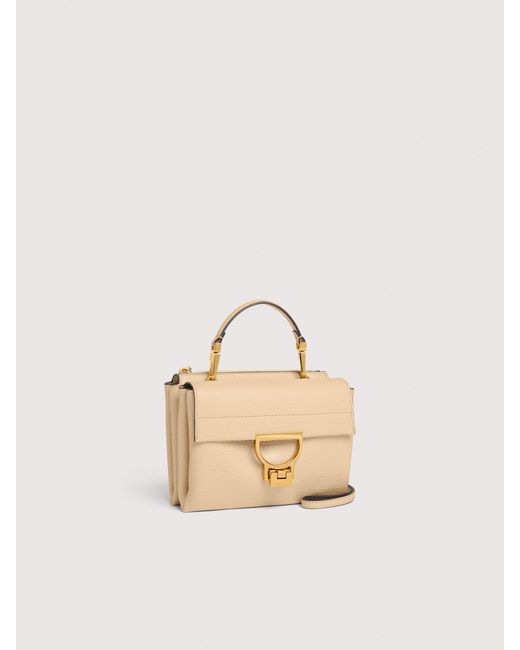 Coccinelle Natural Henkeltasche Aus Genarbtem Leder Arlettis Small