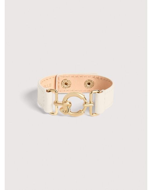 Coccinelle Natural Grained Leather Bracelet C-Me