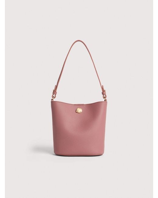 Coccinelle Pink Grained Leather Minibag Nikla Mini