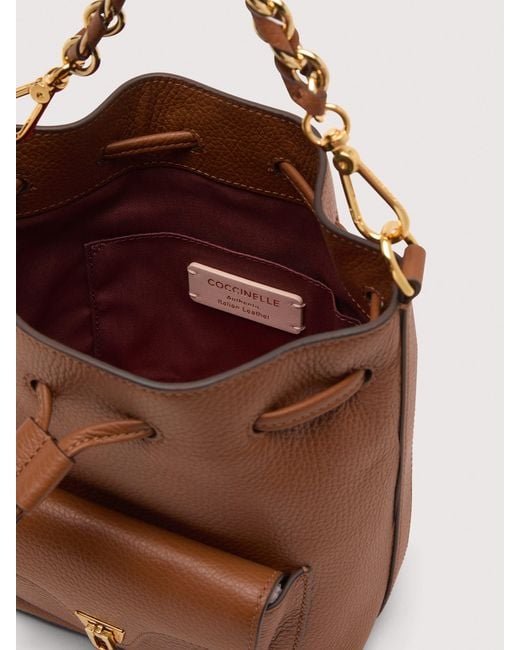 Coccinelle Multicolor Beuteltasche Aus Genarbtem Leder Beat Generation Small