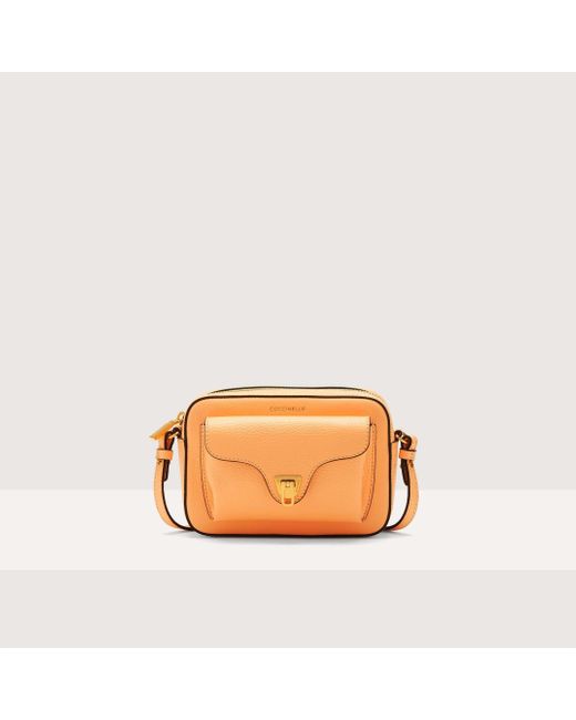 Coccinelle Orange Minibag aus genarbtem Leder Beat Soft Mini
