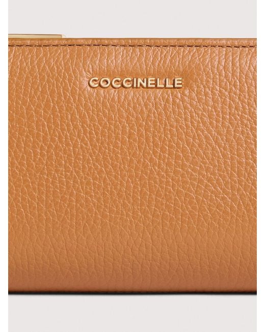 Coccinelle Multicolor Medium Grained Leather Wallet Metallic Large