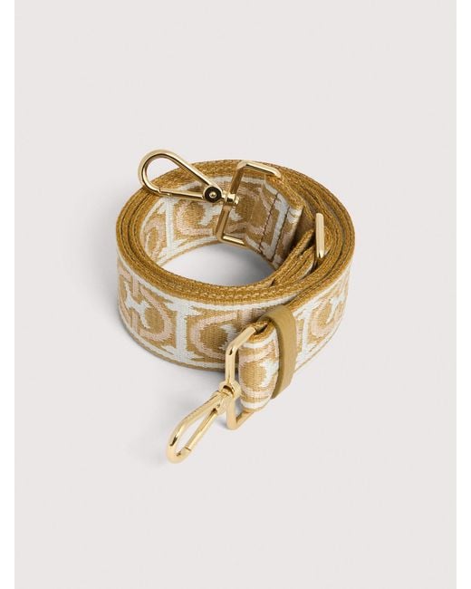 Coccinelle Metallic Fabric Shoulder Strap Monogram