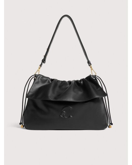 Coccinelle Black Smooth Leather Shoulder Bag Lidia Medium