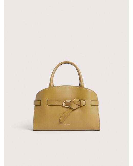 Coccinelle Metallic Smooth Leather Handbag Sabine Small