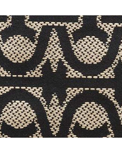 Coccinelle Black Henkeltasche aus sommerlichem Jacquard-Stoff mit Monogram-Muster Never Without Bag Summer Monogram Large